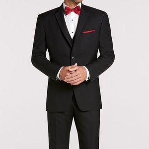 Sz 42L Pronto Uomo Black 2-button Suit!!